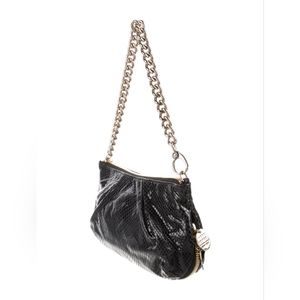 Henri bendel black snakeprint wristlet